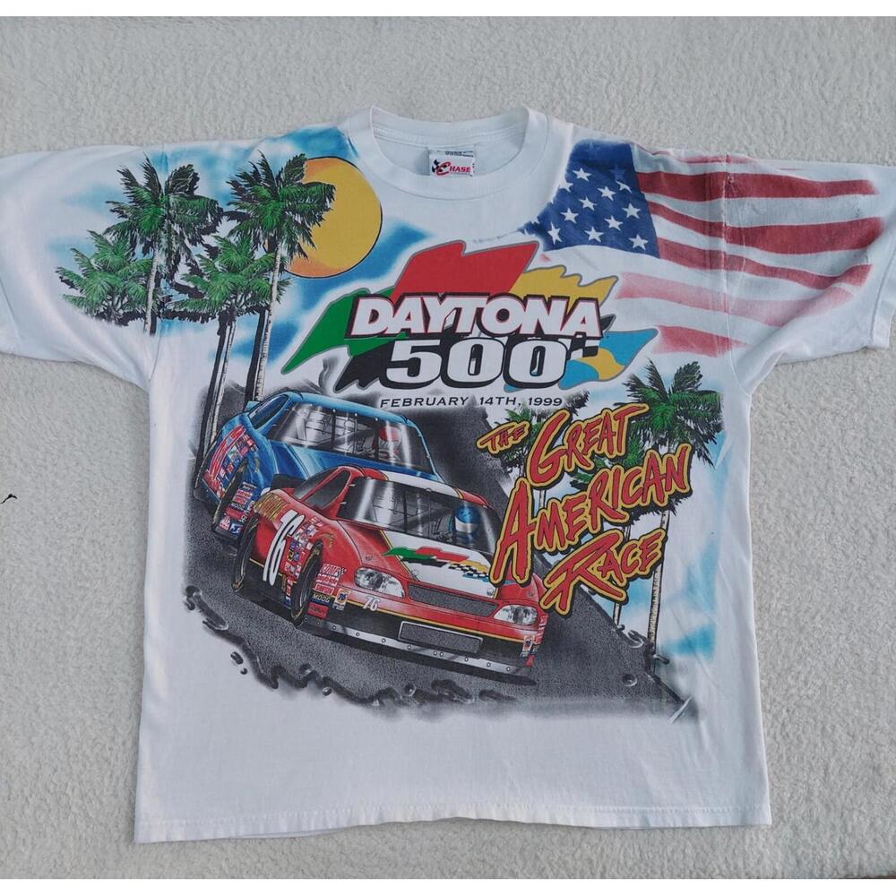 Daytona 500 The Great American Race Nascar T Shirt Size Large Chase Authentics